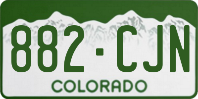 CO license plate 882CJN