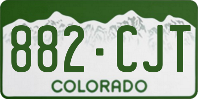 CO license plate 882CJT