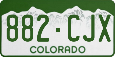 CO license plate 882CJX