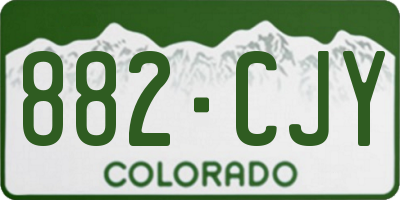 CO license plate 882CJY
