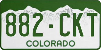 CO license plate 882CKT