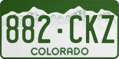 CO license plate 882CKZ