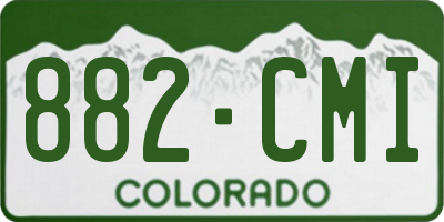 CO license plate 882CMI