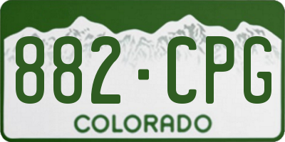 CO license plate 882CPG