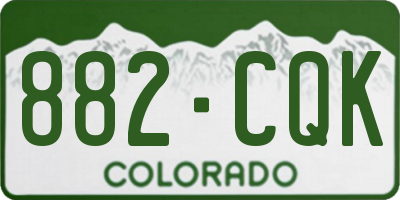 CO license plate 882CQK