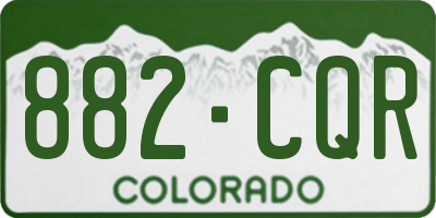 CO license plate 882CQR