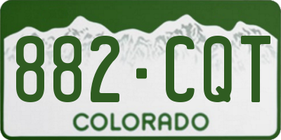 CO license plate 882CQT