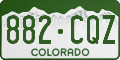 CO license plate 882CQZ