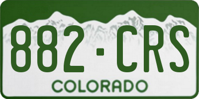 CO license plate 882CRS