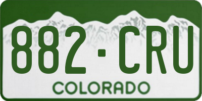 CO license plate 882CRU