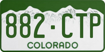 CO license plate 882CTP