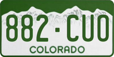CO license plate 882CUO