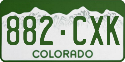 CO license plate 882CXK