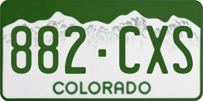 CO license plate 882CXS