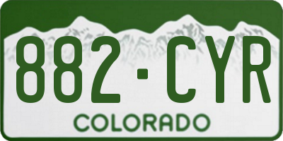 CO license plate 882CYR