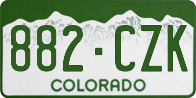 CO license plate 882CZK