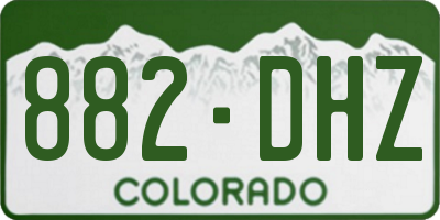 CO license plate 882DHZ