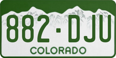 CO license plate 882DJU