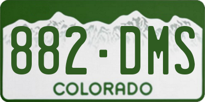CO license plate 882DMS