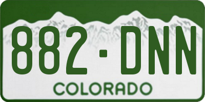 CO license plate 882DNN