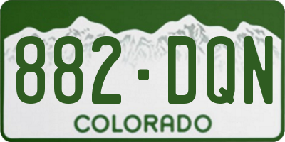 CO license plate 882DQN