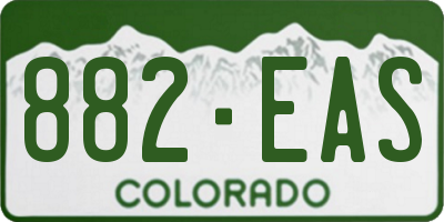 CO license plate 882EAS