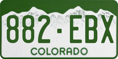 CO license plate 882EBX
