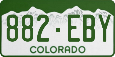 CO license plate 882EBY