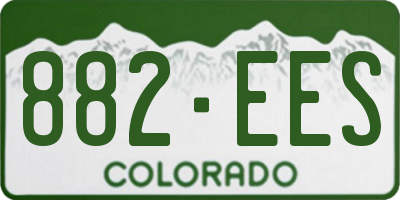 CO license plate 882EES