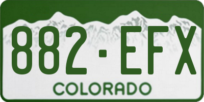 CO license plate 882EFX