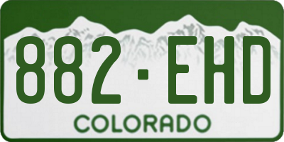 CO license plate 882EHD
