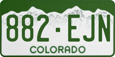 CO license plate 882EJN
