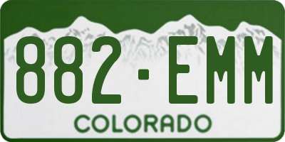 CO license plate 882EMM