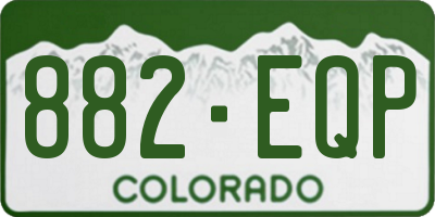 CO license plate 882EQP