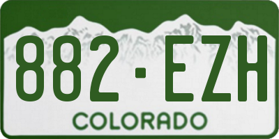 CO license plate 882EZH