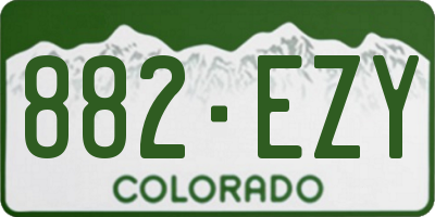 CO license plate 882EZY