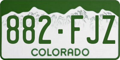 CO license plate 882FJZ