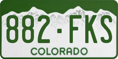 CO license plate 882FKS
