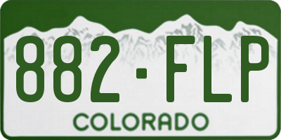 CO license plate 882FLP