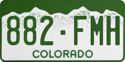 CO license plate 882FMH