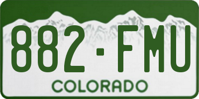 CO license plate 882FMU