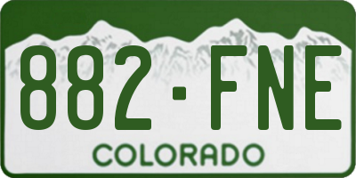 CO license plate 882FNE