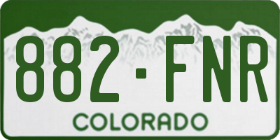 CO license plate 882FNR