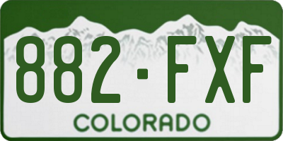 CO license plate 882FXF