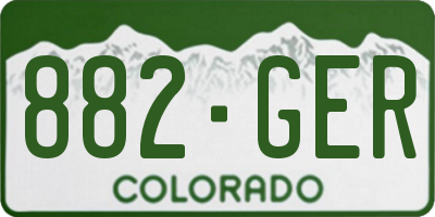 CO license plate 882GER