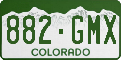 CO license plate 882GMX
