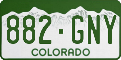 CO license plate 882GNY