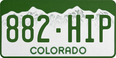 CO license plate 882HIP