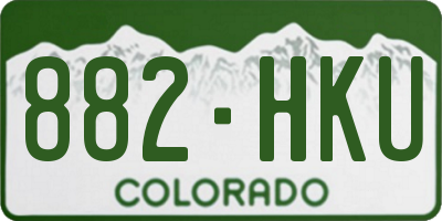 CO license plate 882HKU