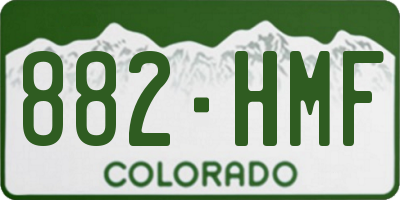 CO license plate 882HMF